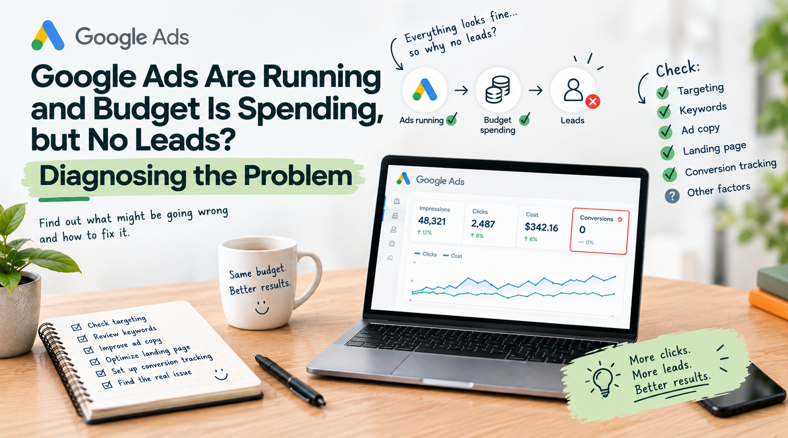 Google Ads Are Running and Budget Is Spending, but No Leads? Diagnosing the Problem