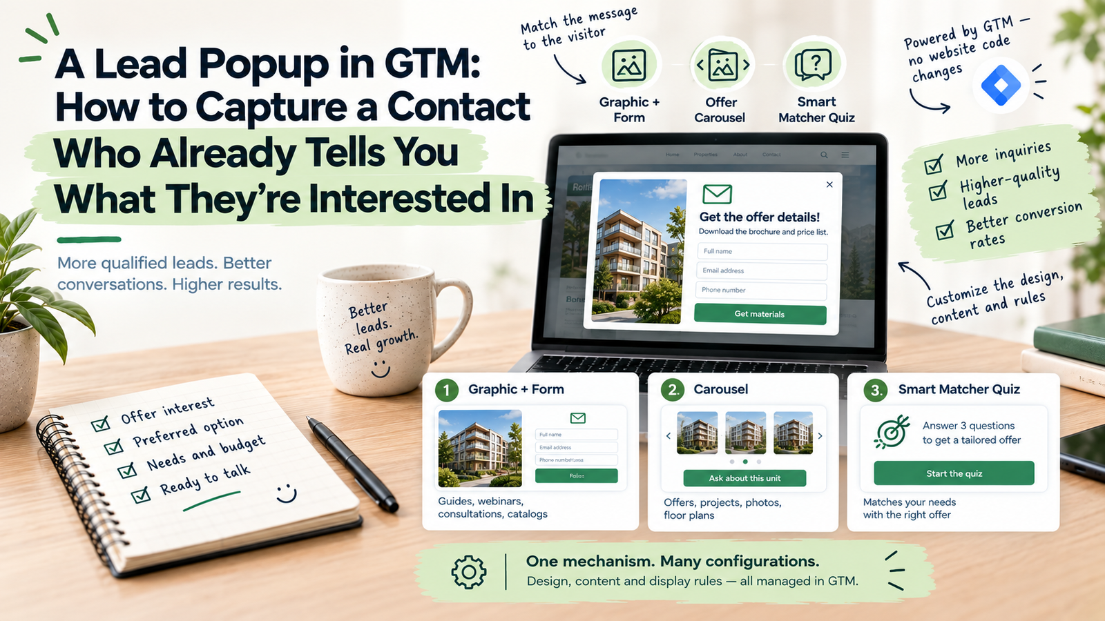 A Lead Popup in GTM: How to Capture a Contact Who Already Tells You What They’re Interested In