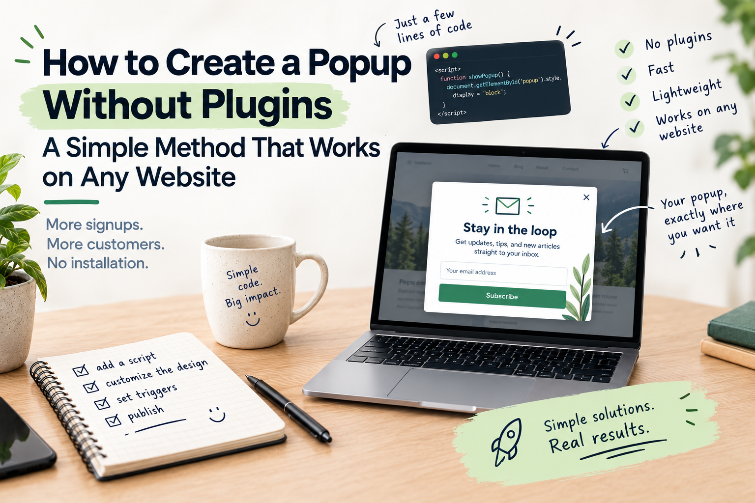 How to Create a Popup Without Plugins – A Simple Method That Works on Any Website