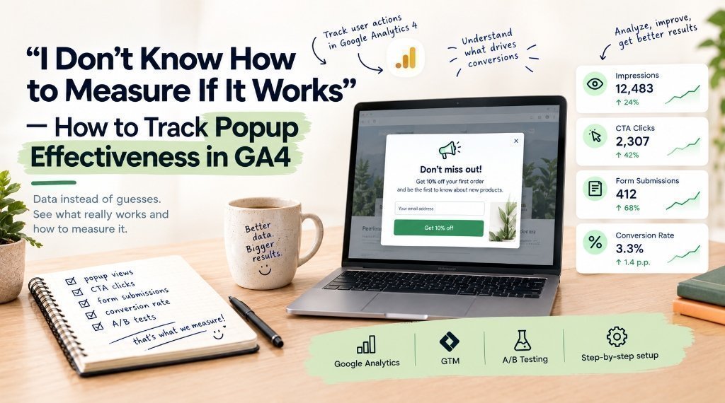 "I Don't Know How to Measure If It Works" – How to Track Popup Effectiveness in GA4