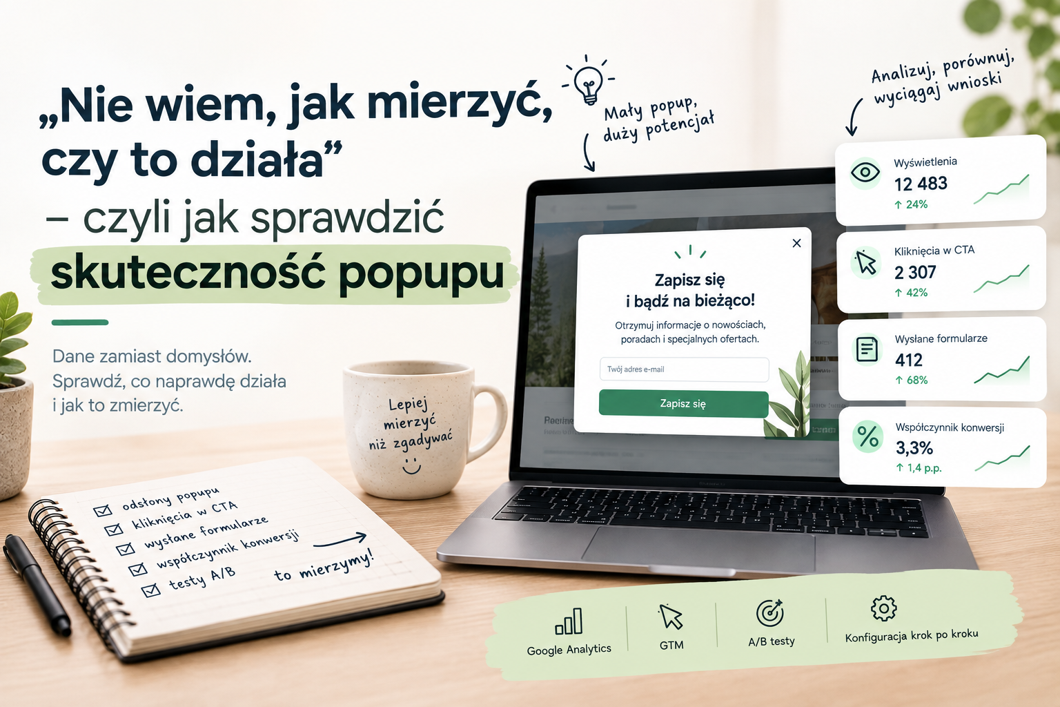 „Nie wiem, jak mierzyć, czy to działa” – czyli jak sprawdzić skuteczność popupu