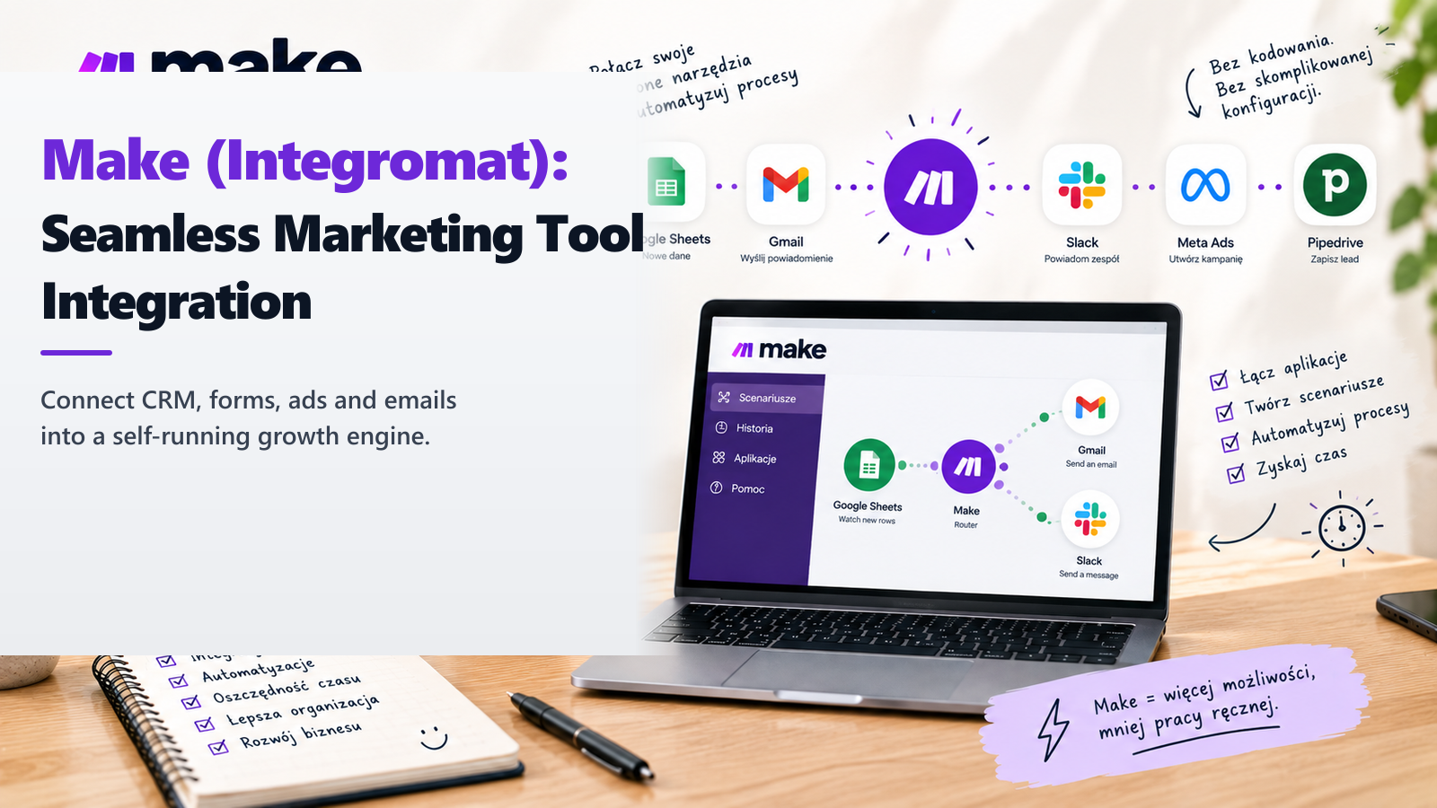 Make (formerly Integromat): Seamless Integration Between Marketing Tools